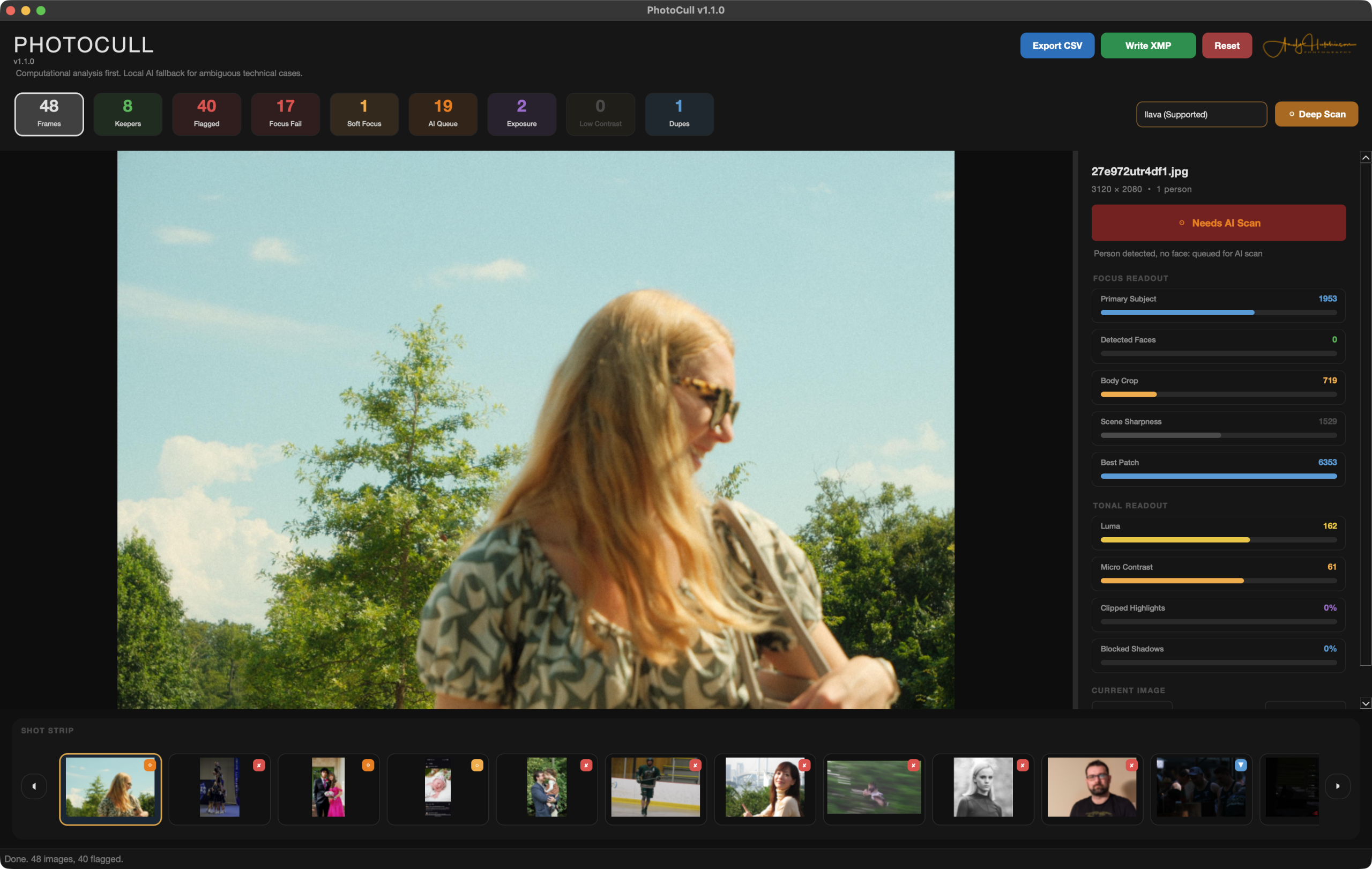 PhotoCull app screenshot